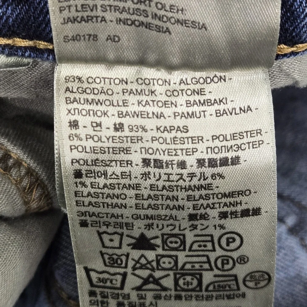 Levi's 504 Men Jeans 32X32 Blue Denim Straight Fit Button 31